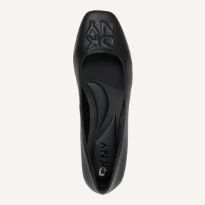 DKNY DARIANNE LOGO BALLET FLAT - Black - Image 4
