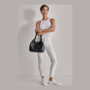 DKNY PAULA MEDIUM COMMUTER TOTE - Marshmallow - Image 9