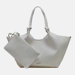 DKNY PAULA MEDIUM COMMUTER TOTE - Marshmallow