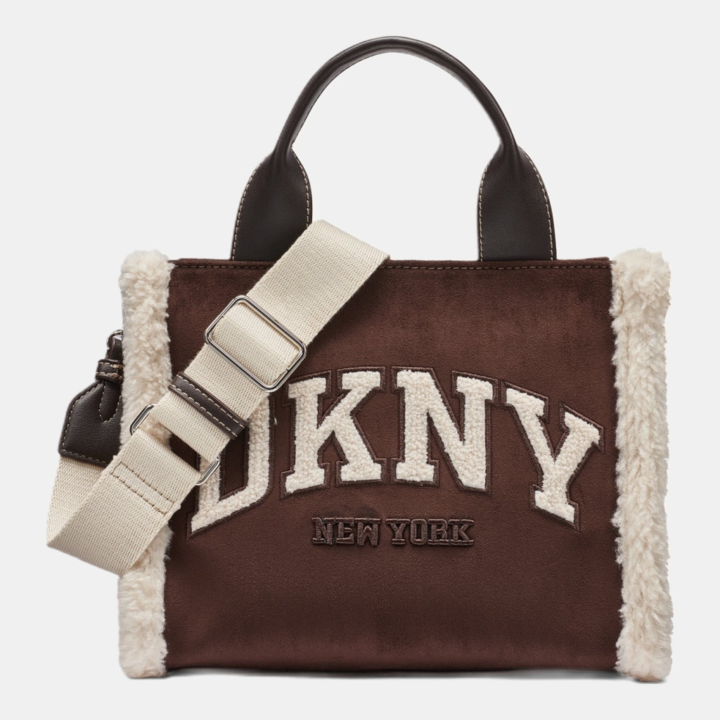 DKNY HADLEE SMALL LOGO TOTE - Coffee Bean