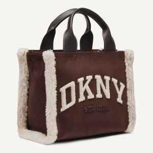DKNY HADLEE SMALL LOGO TOTE - Coffee Bean - Image 4