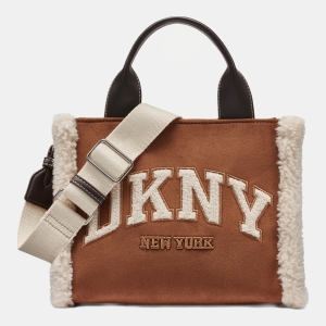 DKNY HADLEE SMALL LOGO TOTE - Walnut