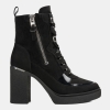 DKNY TOIA LACE-UP PLATFORM BOOTIE - Black