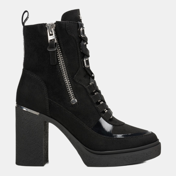 DKNY TOIA LACE-UP PLATFORM BOOTIE - Black