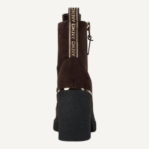 DKNY TOIA LACE-UP PLATFORM BOOTIE - Canyon Brown - Image 4