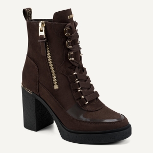 DKNY TOIA LACE-UP PLATFORM BOOTIE - Canyon Brown - Image 3
