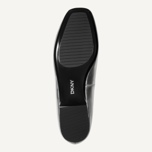 DKNY DARIANNE LOGO BALLET FLAT - Silver - Image 6