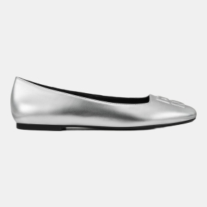 DKNY DARIANNE LOGO BALLET FLAT - Silver