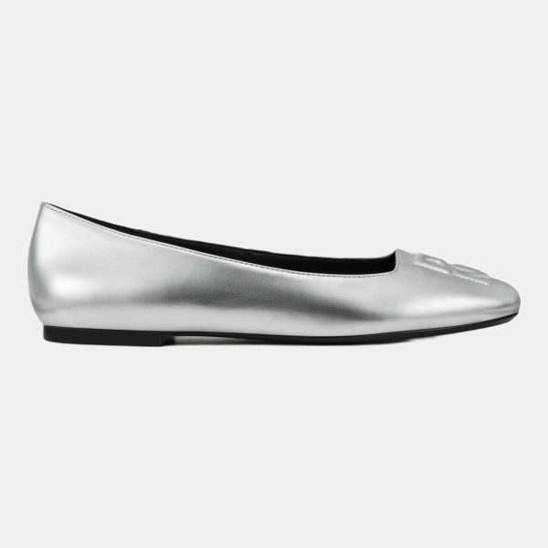DKNY DARIANNE LOGO BALLET FLAT - Silver
